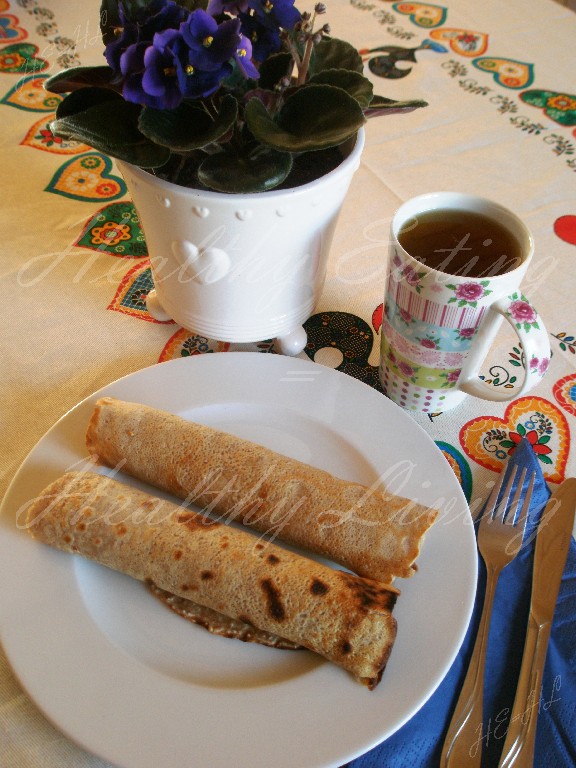 Pancakes with buckwheat flour