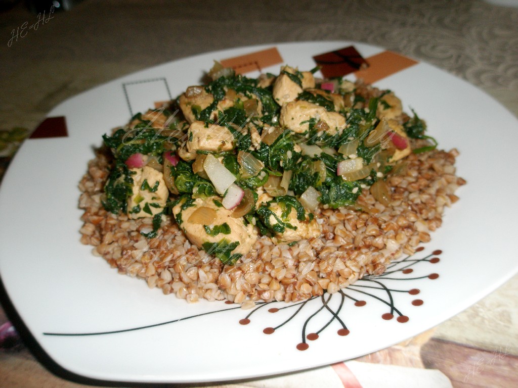 Chicken with spinach