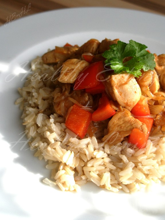 Chicken with mung bean sprouts