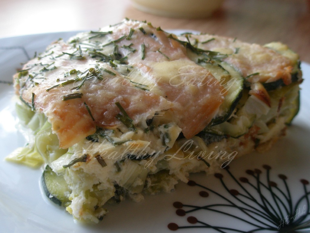 Casserole with smoked salmon