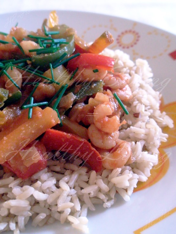 Sweet and sour shrimps