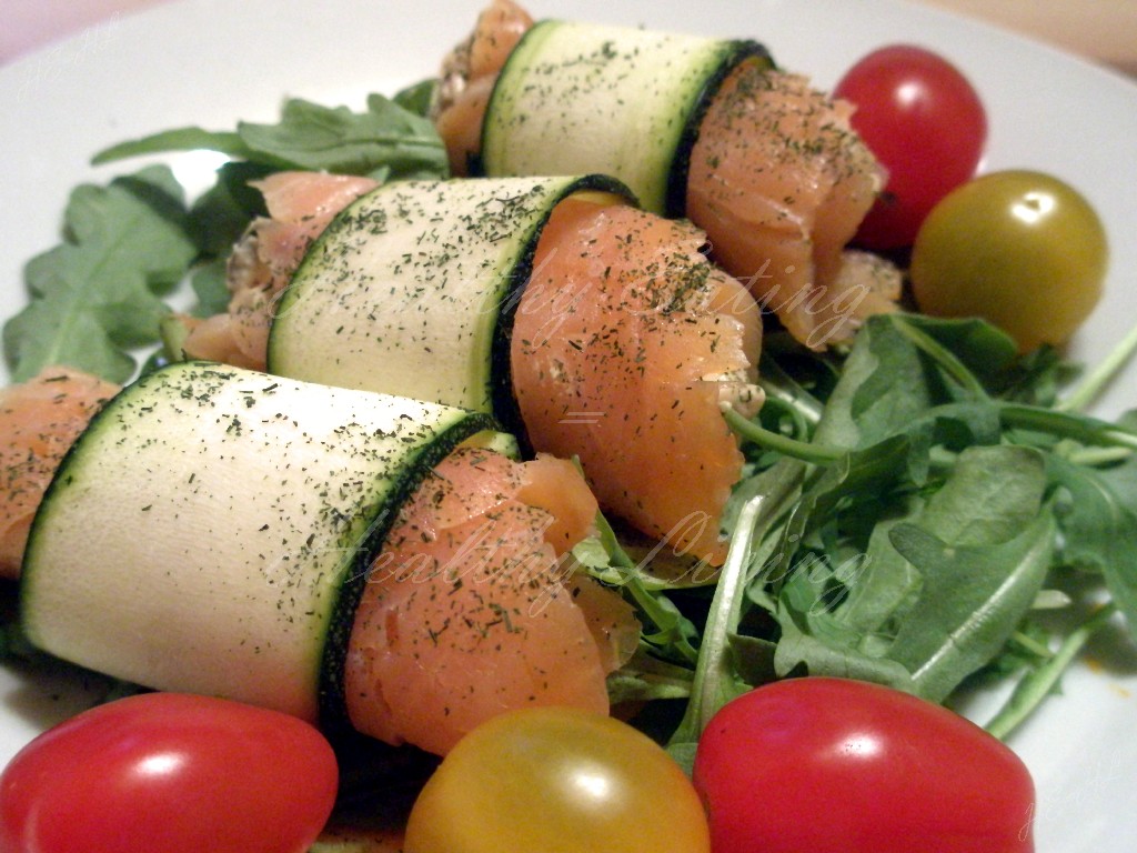 Smoked salmon rolls