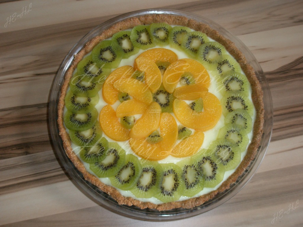 Tart with pudding