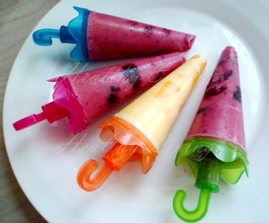 Yogurt-fruit ice cream