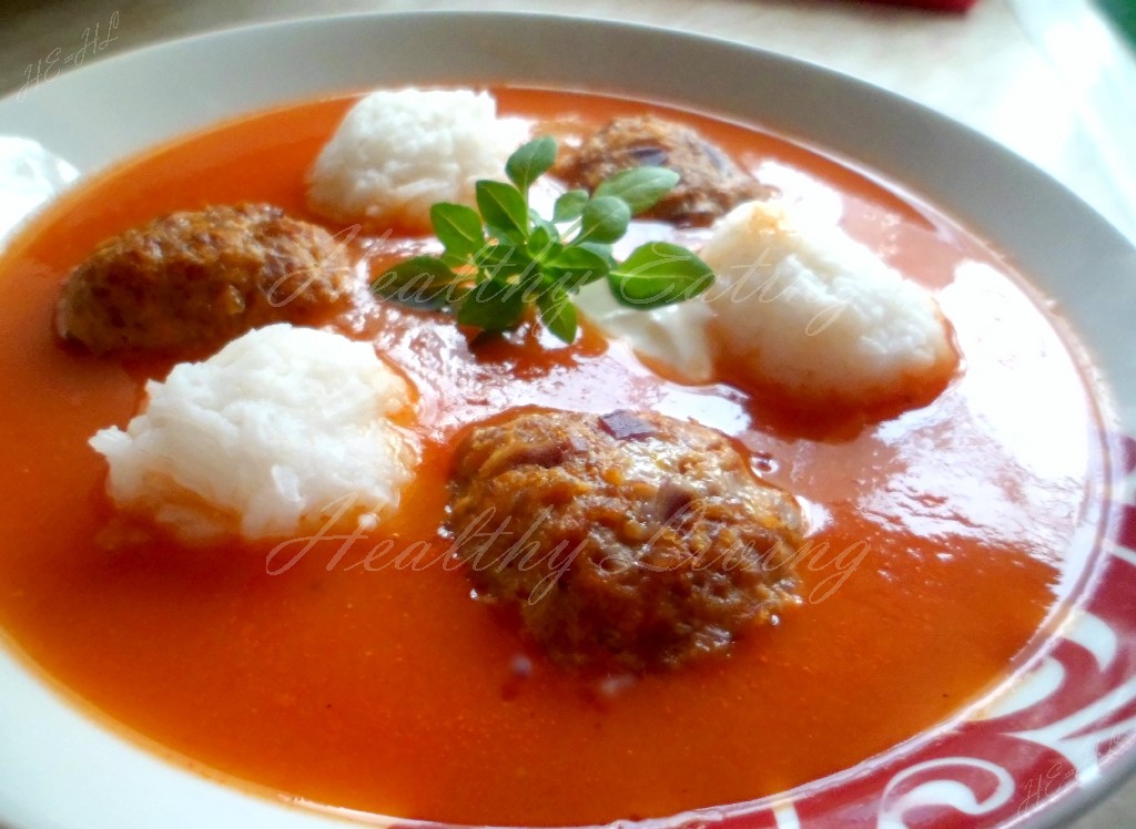 Tomato-pepper-carrot cream soup