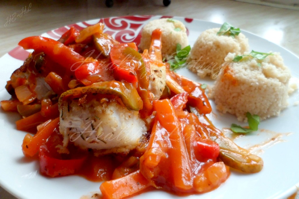 Cod in sweet and sour sauce