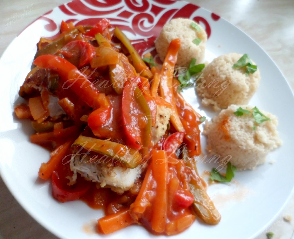 Cod in sweet and sour sauce