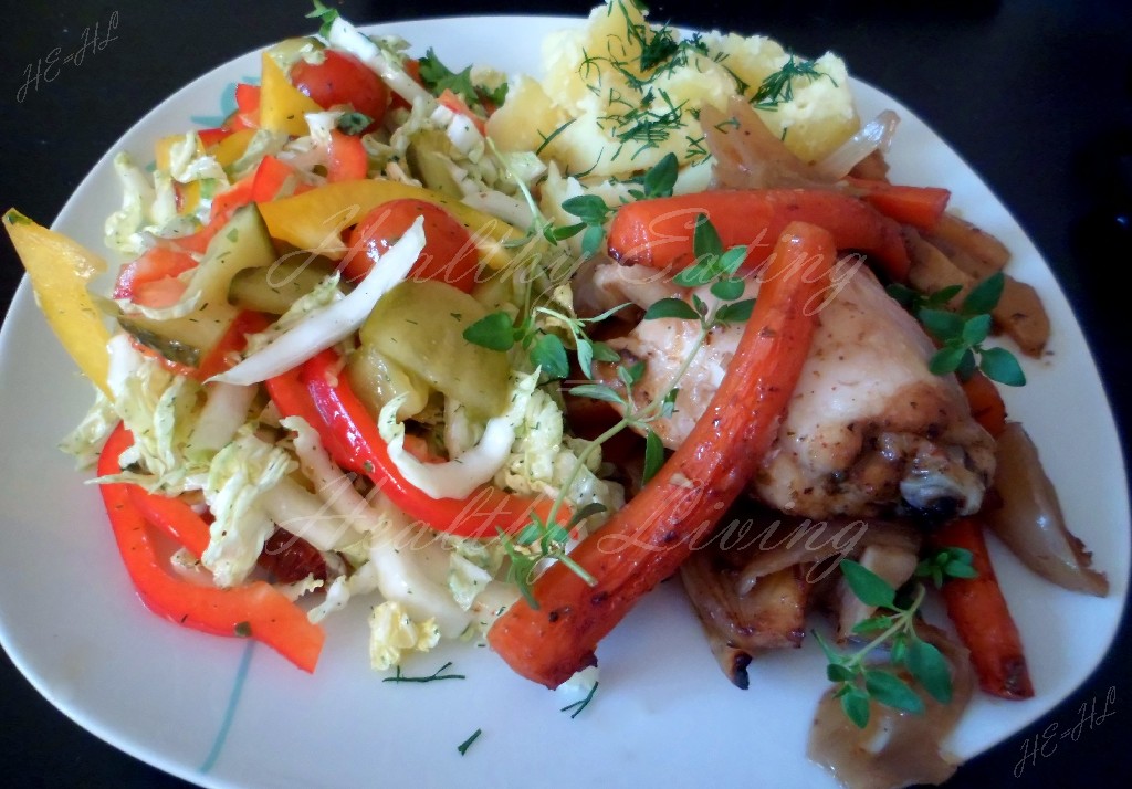 Thyme chicken with vegetables