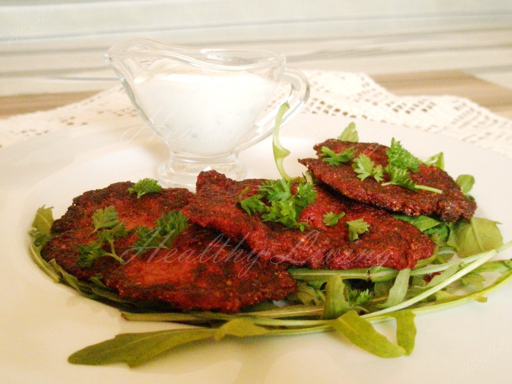 Zucchini-beetroot fritters 