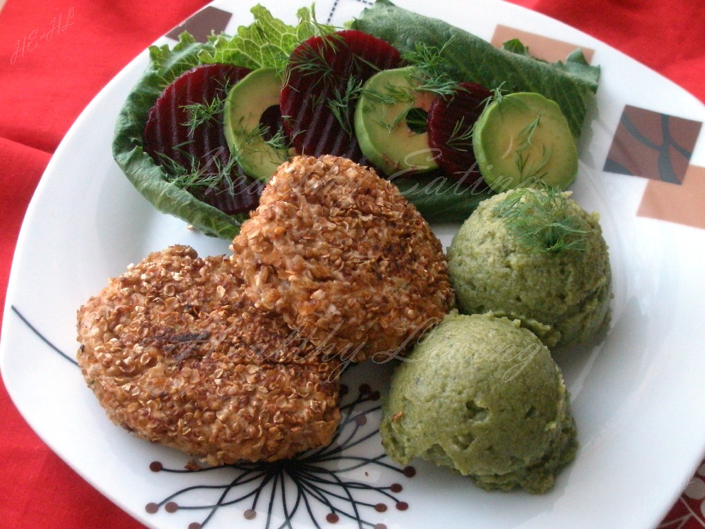 Fish cutlets in buckwheat flakes