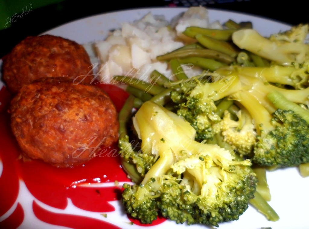 Pepper meatballs with vegetables