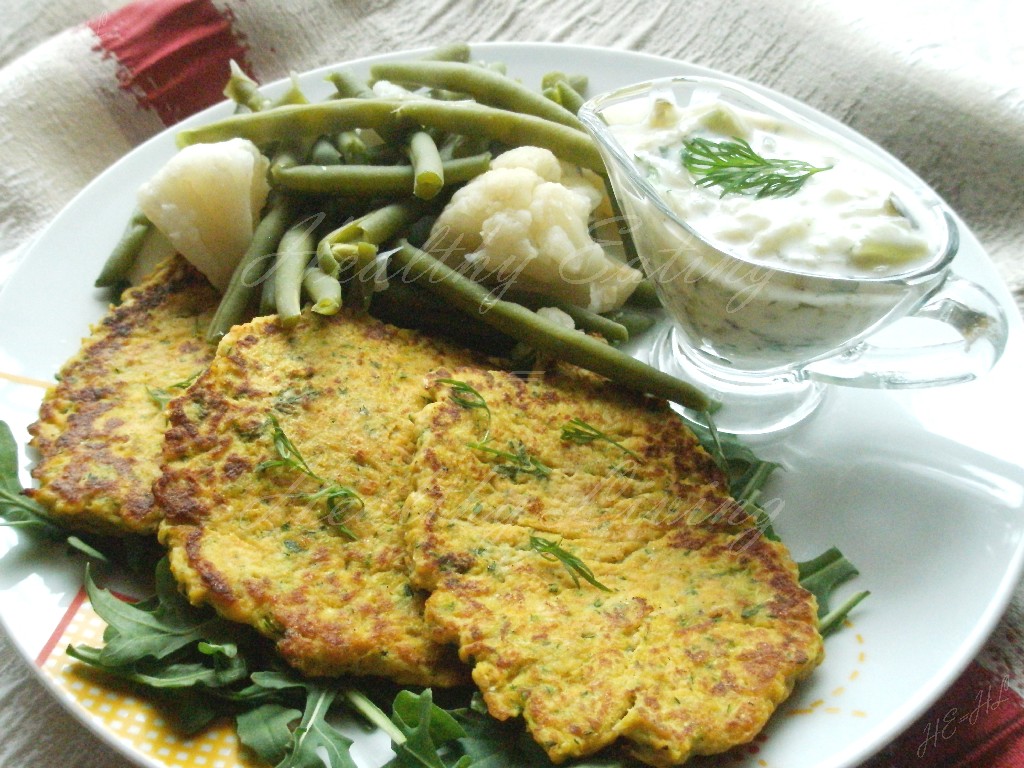 Salmon-zucchini fritters