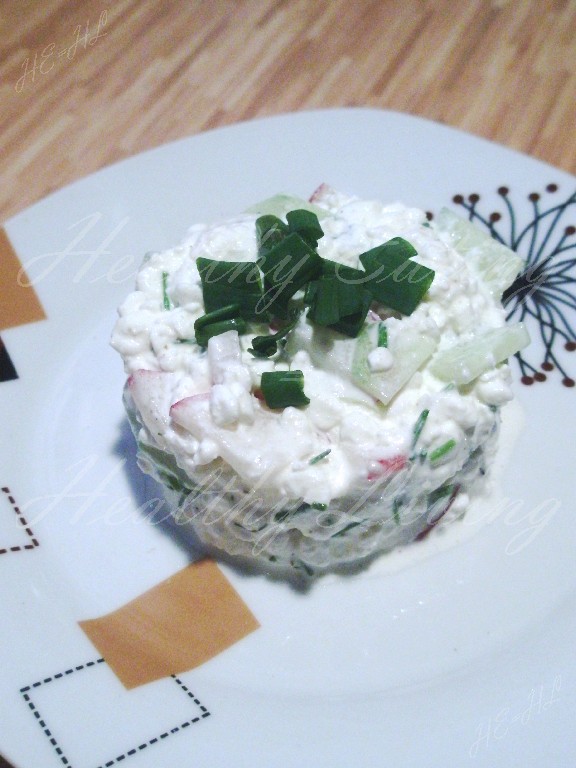 Cottage cheese with vegetables