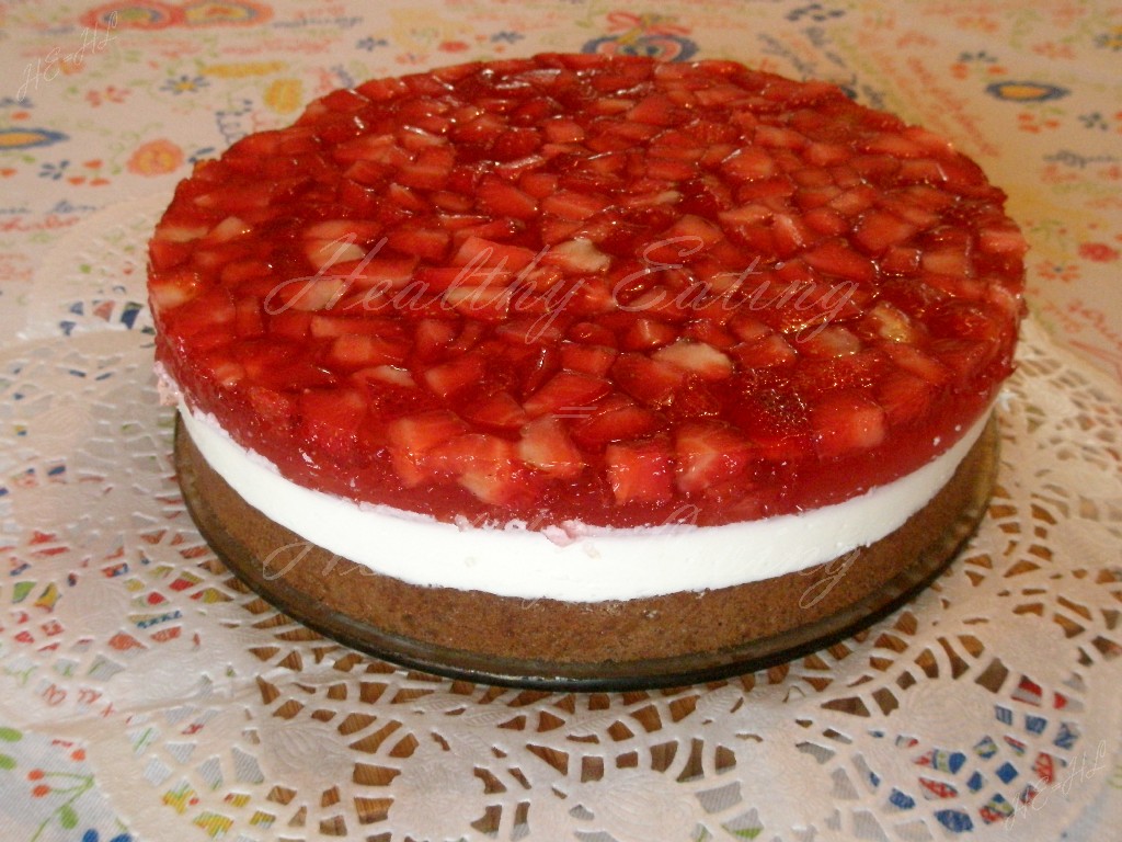 Strawberries cheesecake