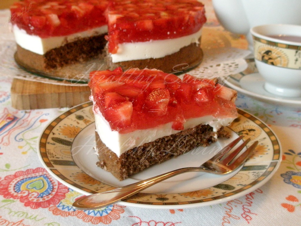 Strawberries cheesecake