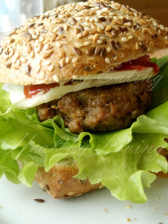 Homemade hamburgers