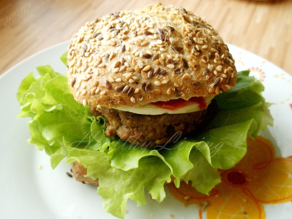 Homemade hamburgers