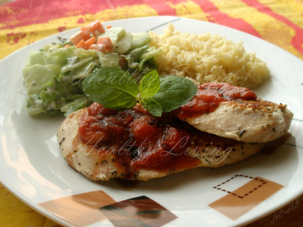 Chicken with strawberries