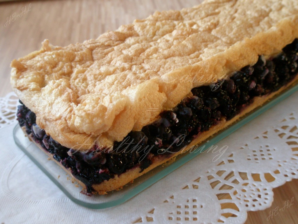 Blueberries pie on shortcrust pastry