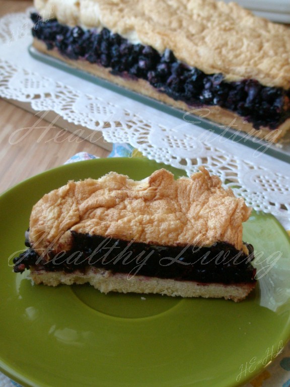 Blueberries pie on shortcrust pastry