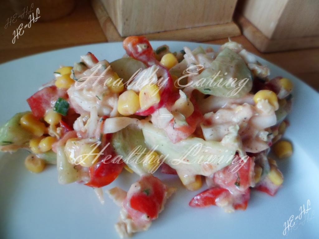 Colorful napa cabbage salad 