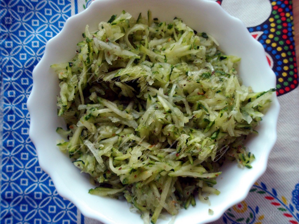 Cucumber and zucchini salad