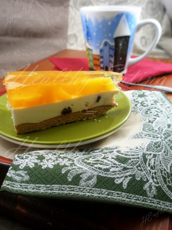 Peach cheesecake