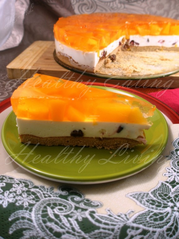 Peach cheesecake