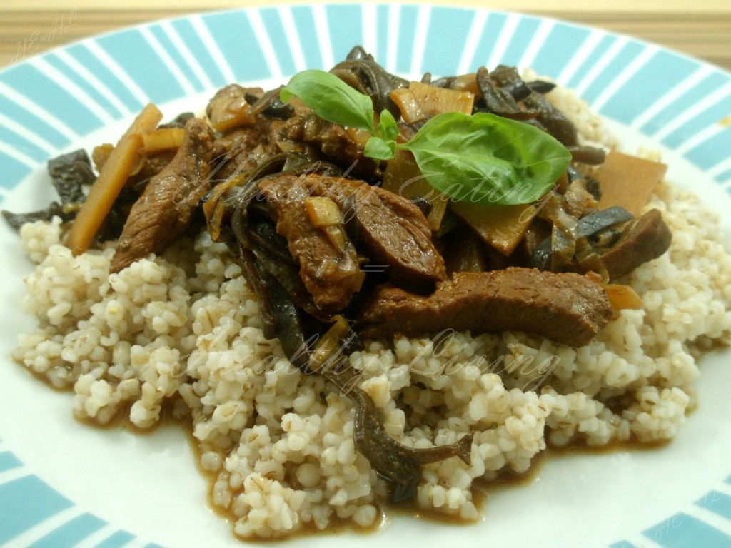 Delicate tenderloins with barley groats