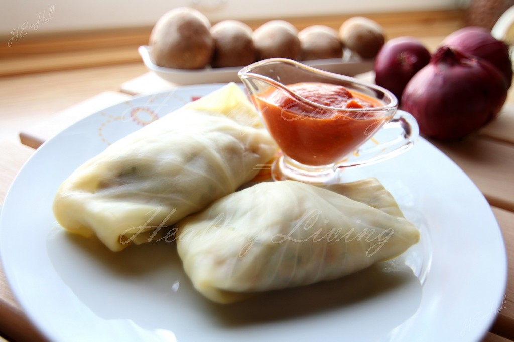 Cabbage rolls with tofu